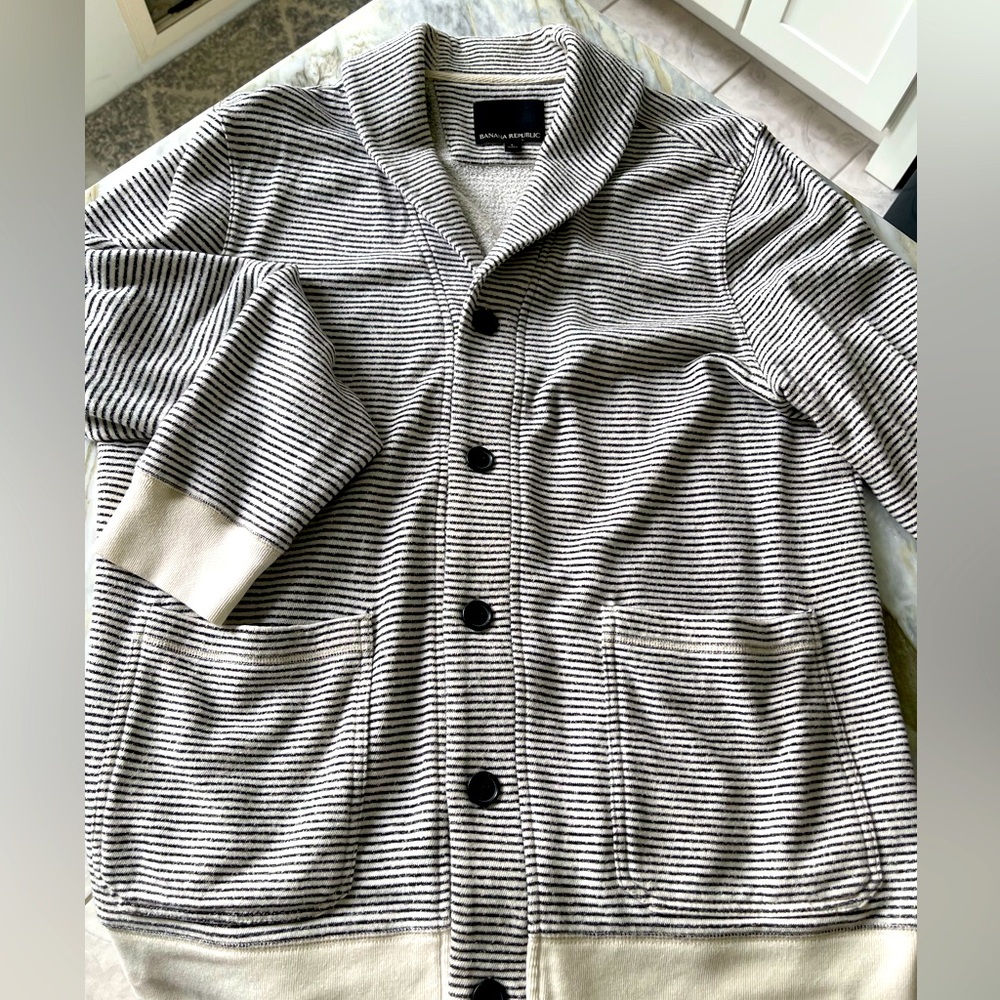 Men's Banana Republic Shawl Collar Button Down Cardigan Size Large